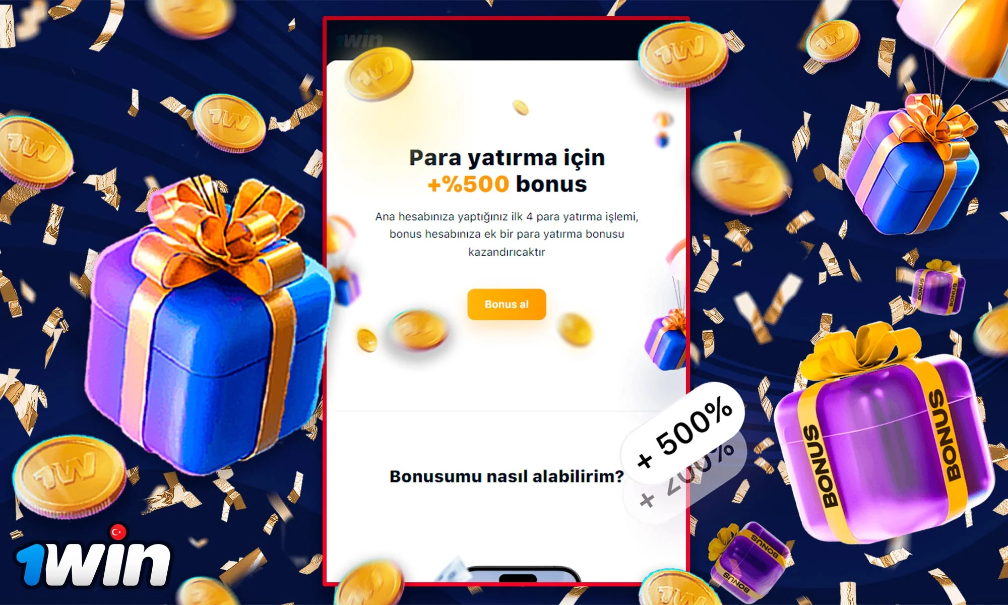 1win'de 18.780 TL'ye kadar hoş geldin bonusu hakkında bilgi