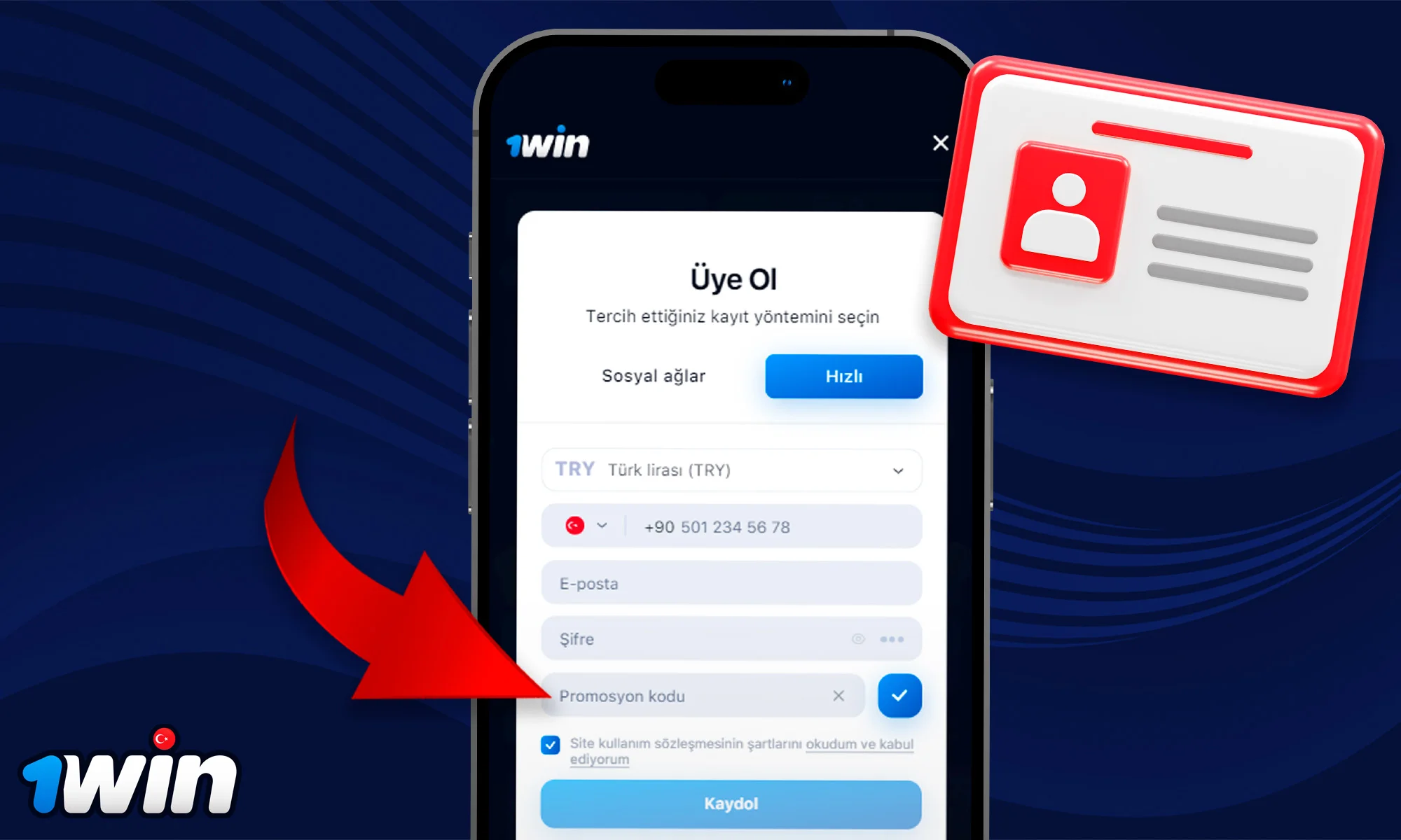 1win uygulamasına nasıl kayıt olunacağı hakkında bilgi