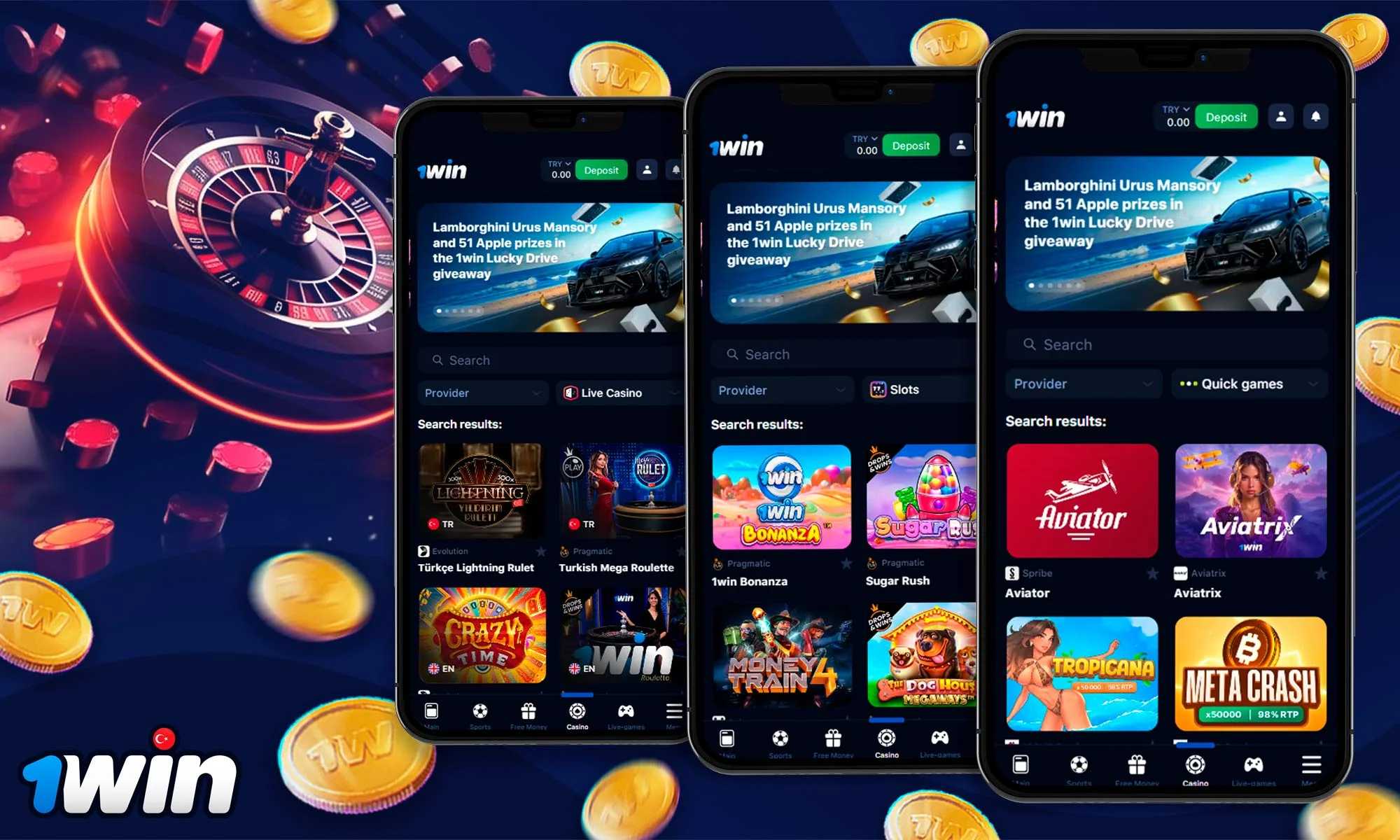 Information about 1win casino app