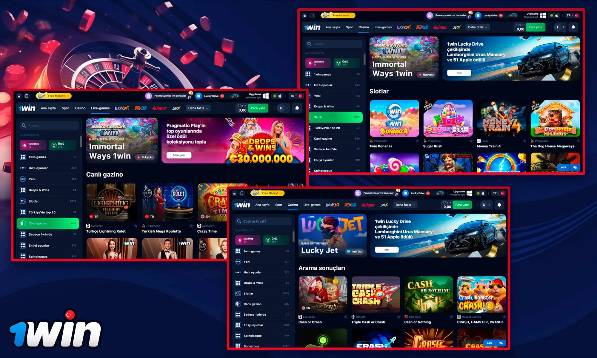 1win Casino'daki oyunlar hakkında bilgi