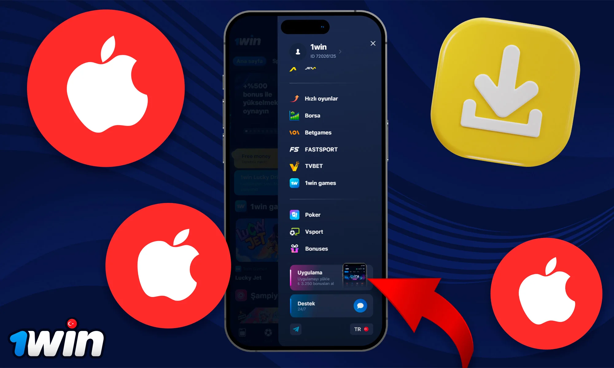 iOS'ta 1win'e nasıl erişileceği hakkında bilgi